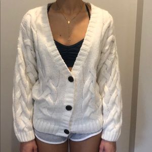 Chunky cable knit cardigan